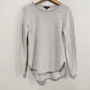 EILEEN FISHER Striped Sweater Organic Linen Cotton Knit Beachy Size Petite Small